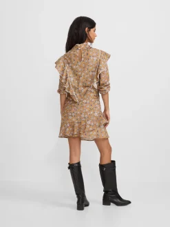 Silbon Vestidos, Monos Y Faldas-Falda mini estampado flores Camel