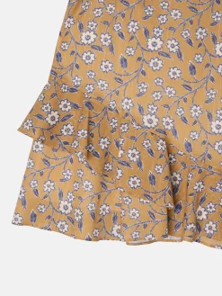 Silbon Vestidos, Monos Y Faldas-Falda mini estampado flores Camel
