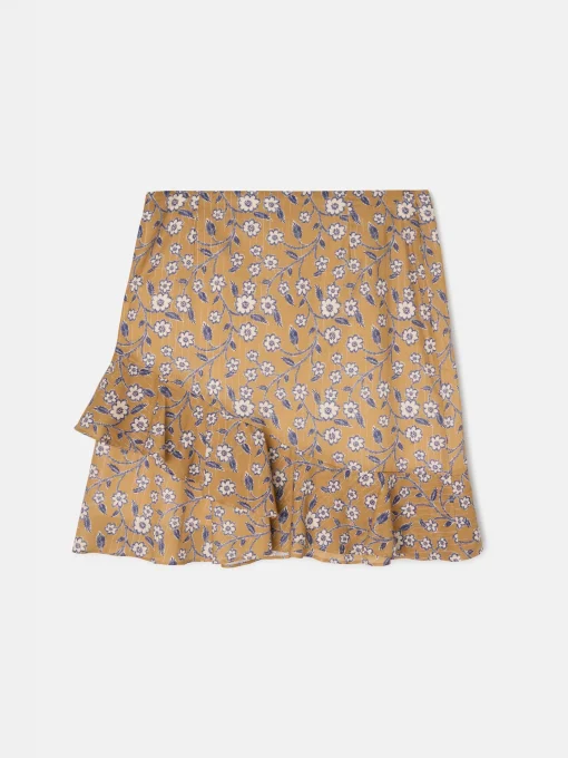 Silbon Vestidos, Monos Y Faldas-Falda mini estampado flores Camel