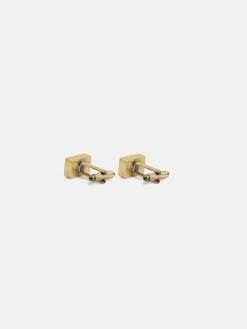 Silbon Pequeña Marroquinería·Cinturones, Tirantes Y Gemelos-Gemelo rectangular raquetas Oro