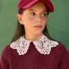 Silbon Otros Accesorios-Gorra girl pana motivo etnico Granate