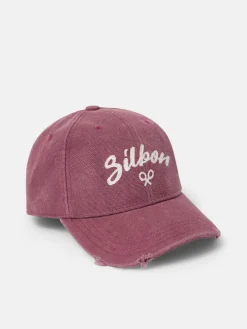 Silbon Accesorios·Gorras Y Sombreros-Gorra desgastada Burdeos