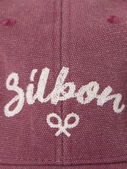 Silbon Accesorios·Gorras Y Sombreros-Gorra desgastada Burdeos