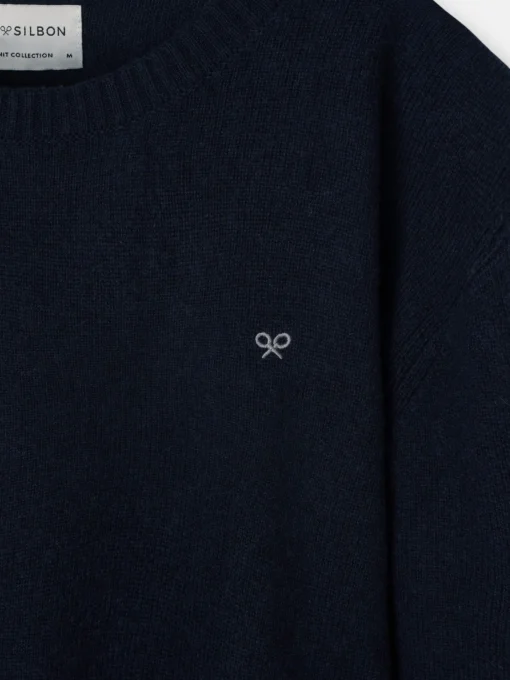 Silbon Smart Casual·Jerséis Y Cárdigan-Jersey clasico warm azul marino Azul marino