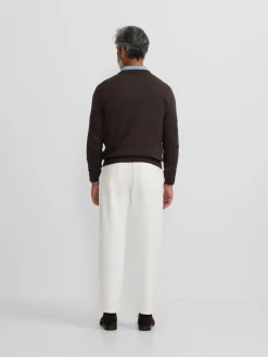 Silbon Smart Casual·Jerséis Y Cárdigan-Jersey classic cuello pico Marron