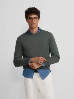 Silbon Smart Casual·Jerséis Y Cárdigan-Jersey classic cuello redondo verde claro Verde claro