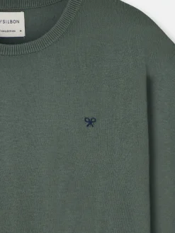 Silbon Smart Casual·Jerséis Y Cárdigan-Jersey classic cuello redondo verde claro Verde claro