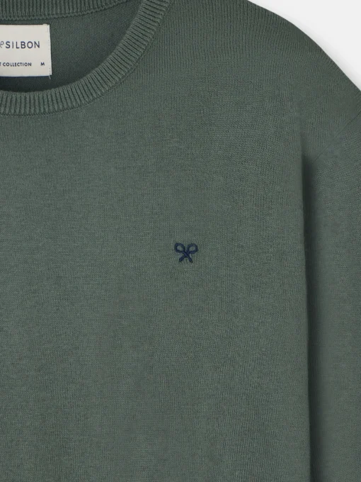 Silbon Smart Casual·Jerséis Y Cárdigan-Jersey classic cuello redondo verde claro Verde claro