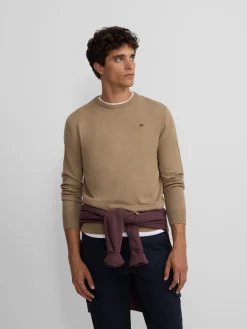 Silbon Smart Casual·Jerséis Y Cárdigan-Jersey classic cuello redondo beige oscuro Beige oscuro