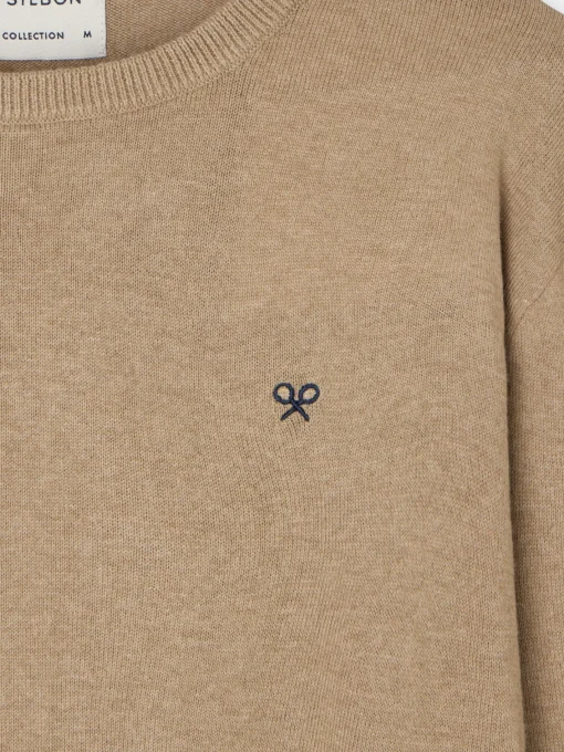 Silbon Smart Casual·Jerséis Y Cárdigan-Jersey classic cuello redondo beige oscuro Beige oscuro