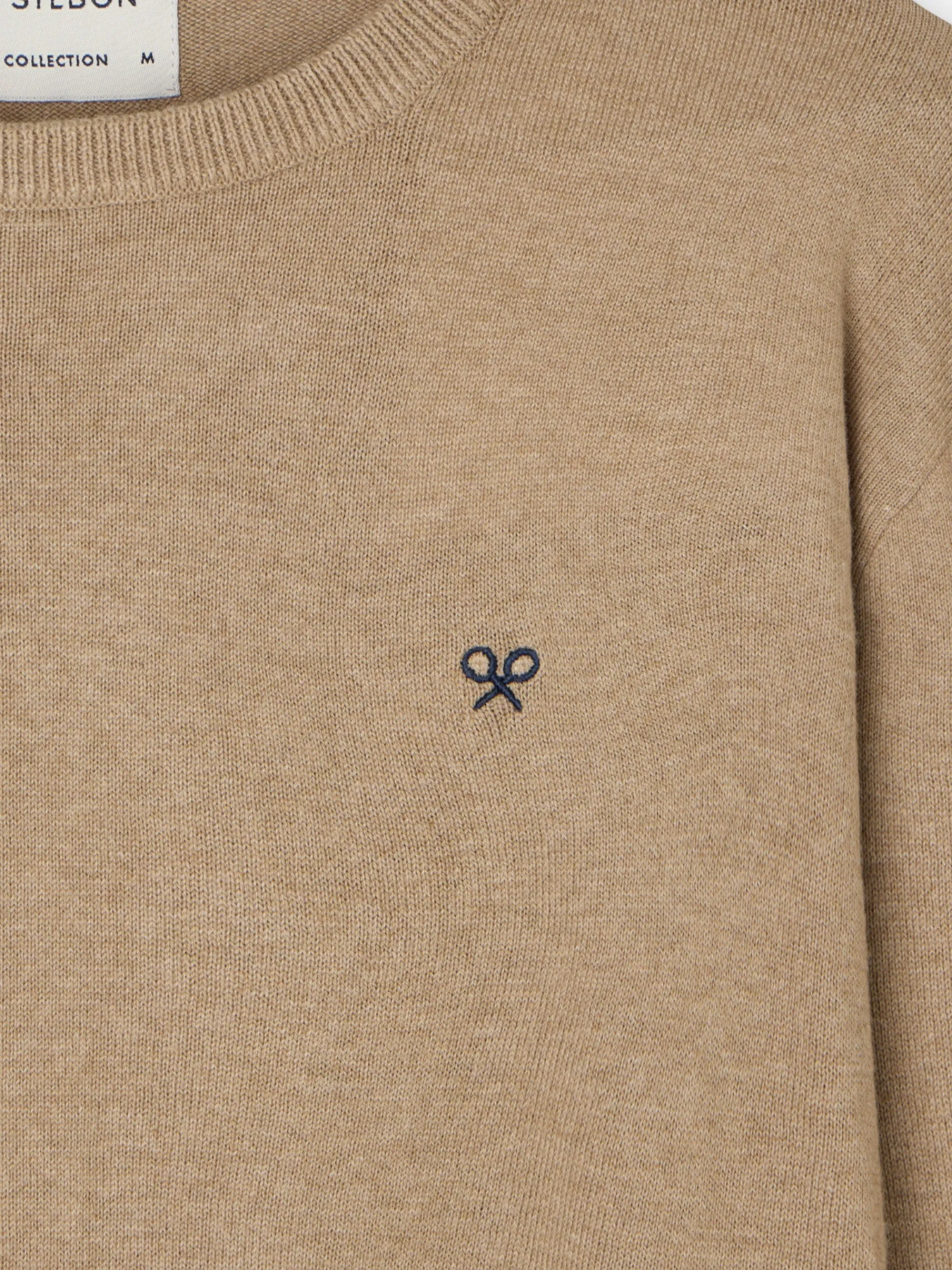 Silbon Smart Casual·Jerséis Y Cárdigan-Jersey classic cuello redondo beige oscuro Beige oscuro