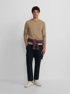 Silbon Smart Casual·Jerséis Y Cárdigan-Jersey classic cuello redondo beige oscuro Beige oscuro