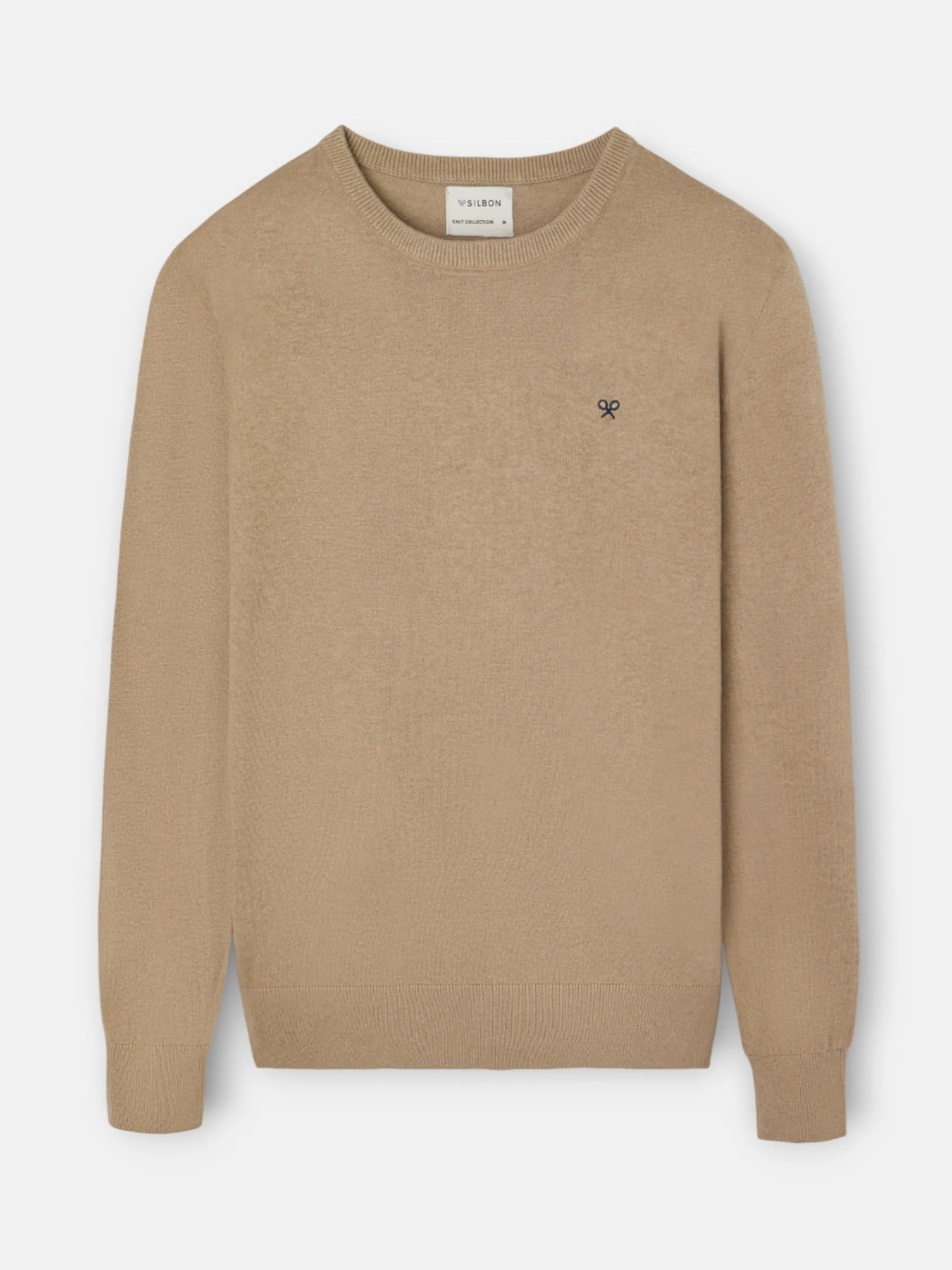 Silbon Smart Casual·Jerséis Y Cárdigan-Jersey classic cuello redondo beige oscuro Beige oscuro