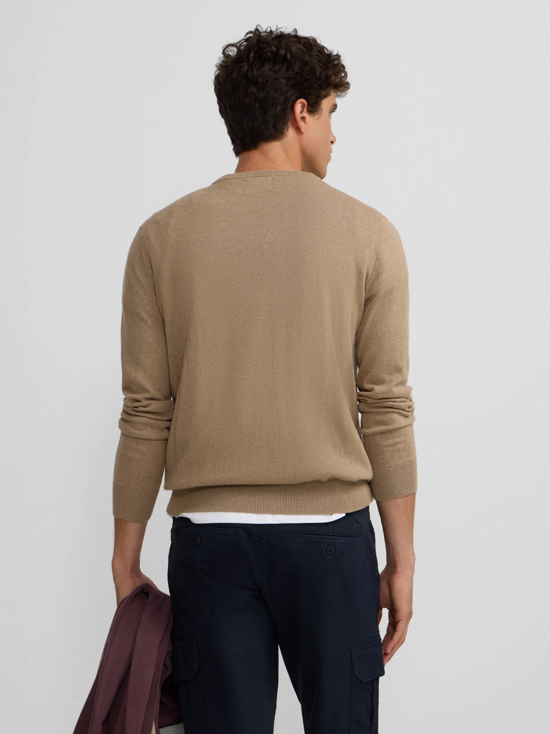 Silbon Smart Casual·Jerséis Y Cárdigan-Jersey classic cuello redondo beige oscuro Beige oscuro