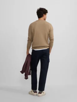 Silbon Smart Casual·Jerséis Y Cárdigan-Jersey classic cuello redondo beige oscuro Beige oscuro