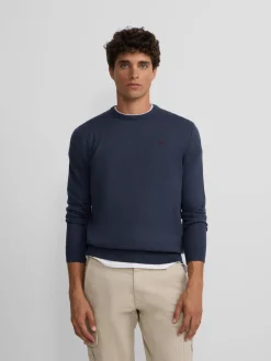 Silbon Smart Casual·Jerséis Y Cárdigan-Jersey classic cuello redondo azul Gris