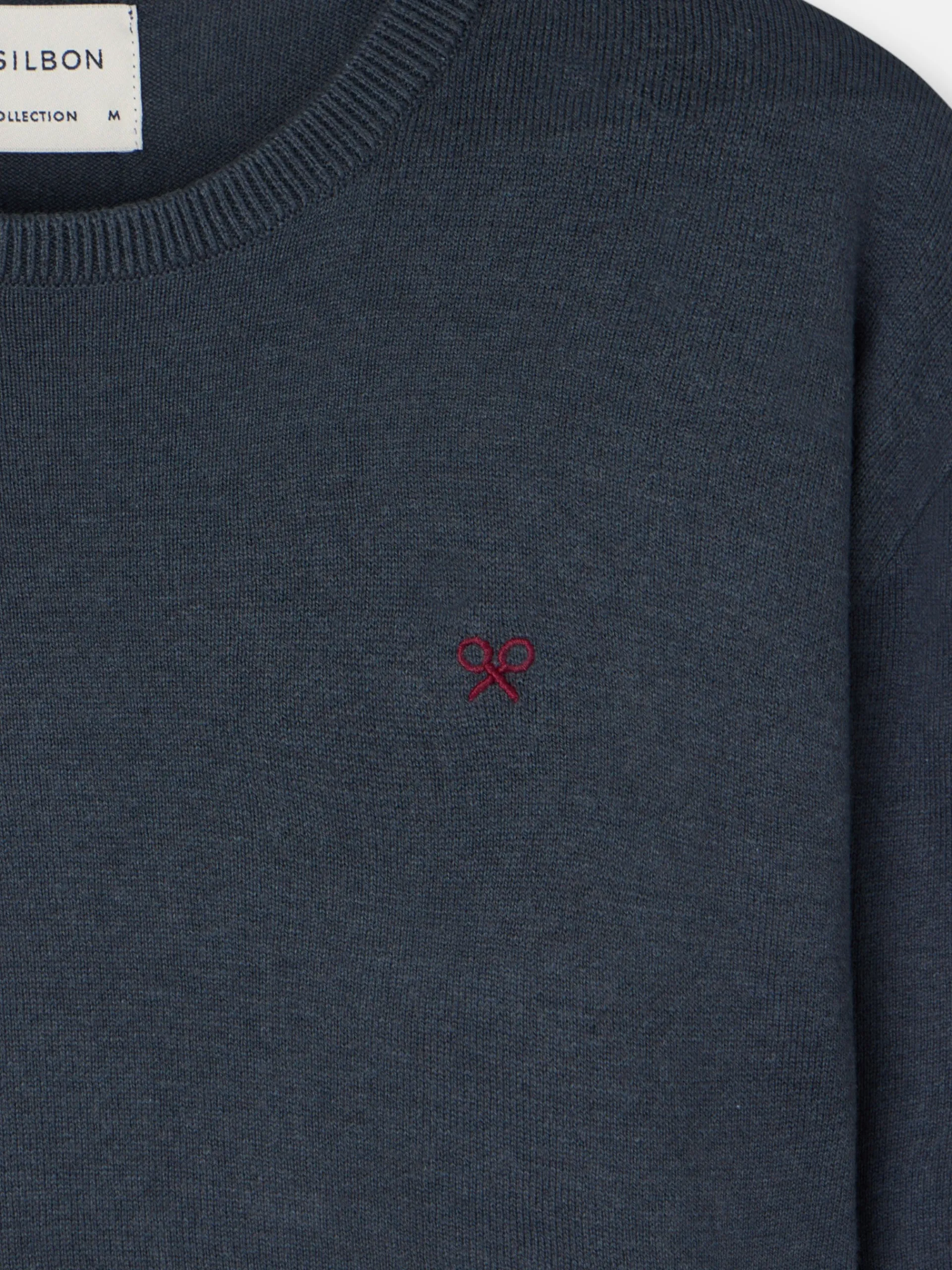 Silbon Smart Casual·Jerséis Y Cárdigan-Jersey classic cuello redondo azul Gris