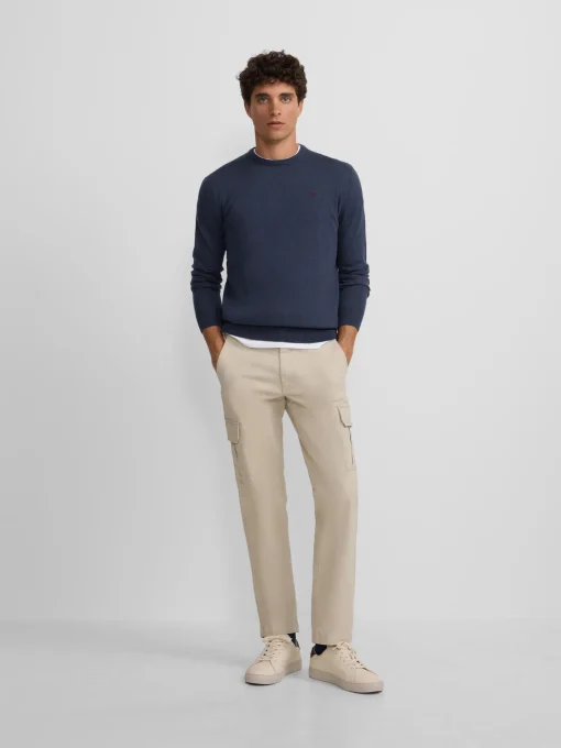 Silbon Smart Casual·Jerséis Y Cárdigan-Jersey classic cuello redondo azul Gris