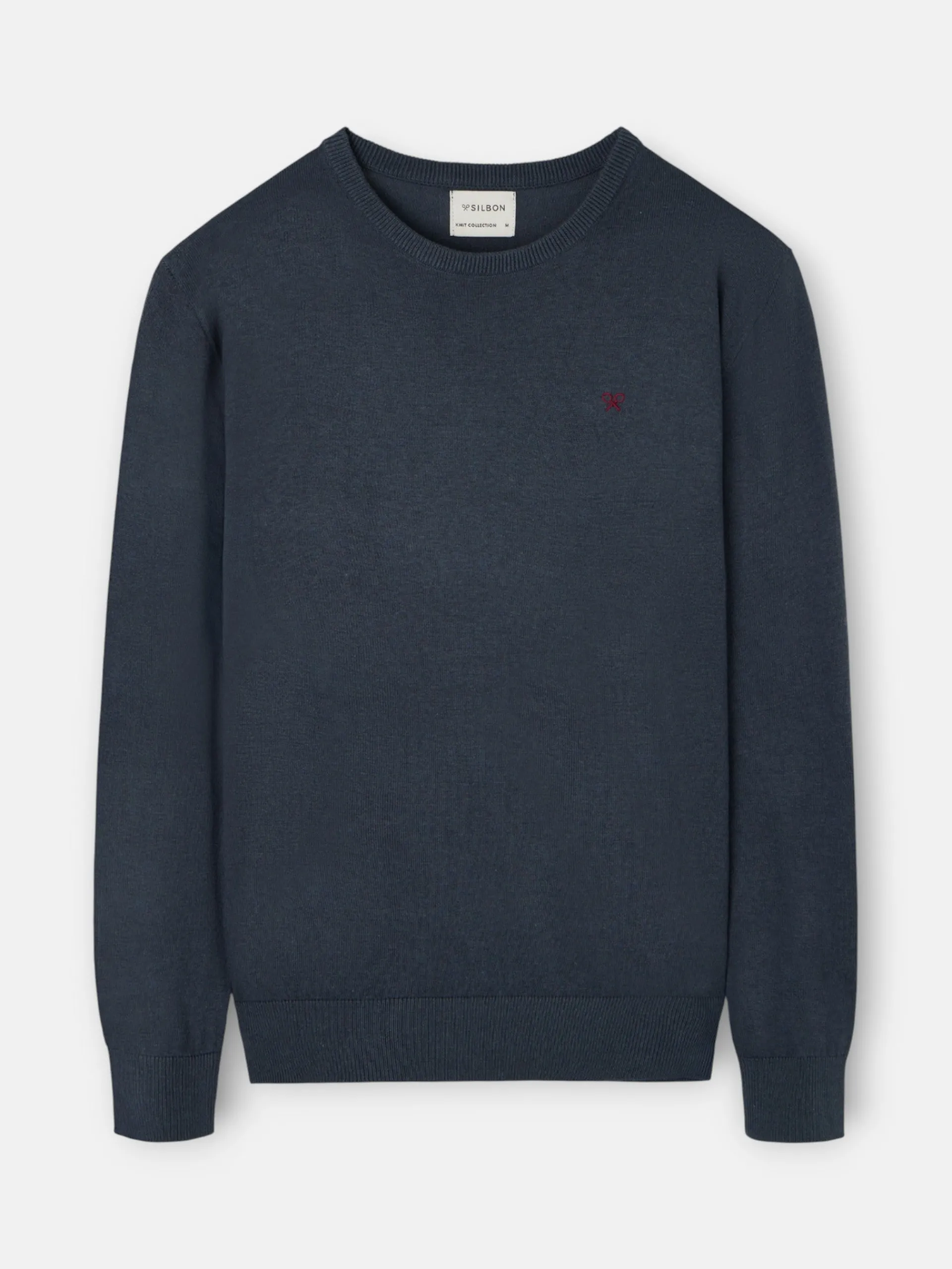 Silbon Smart Casual·Jerséis Y Cárdigan-Jersey classic cuello redondo azul Gris