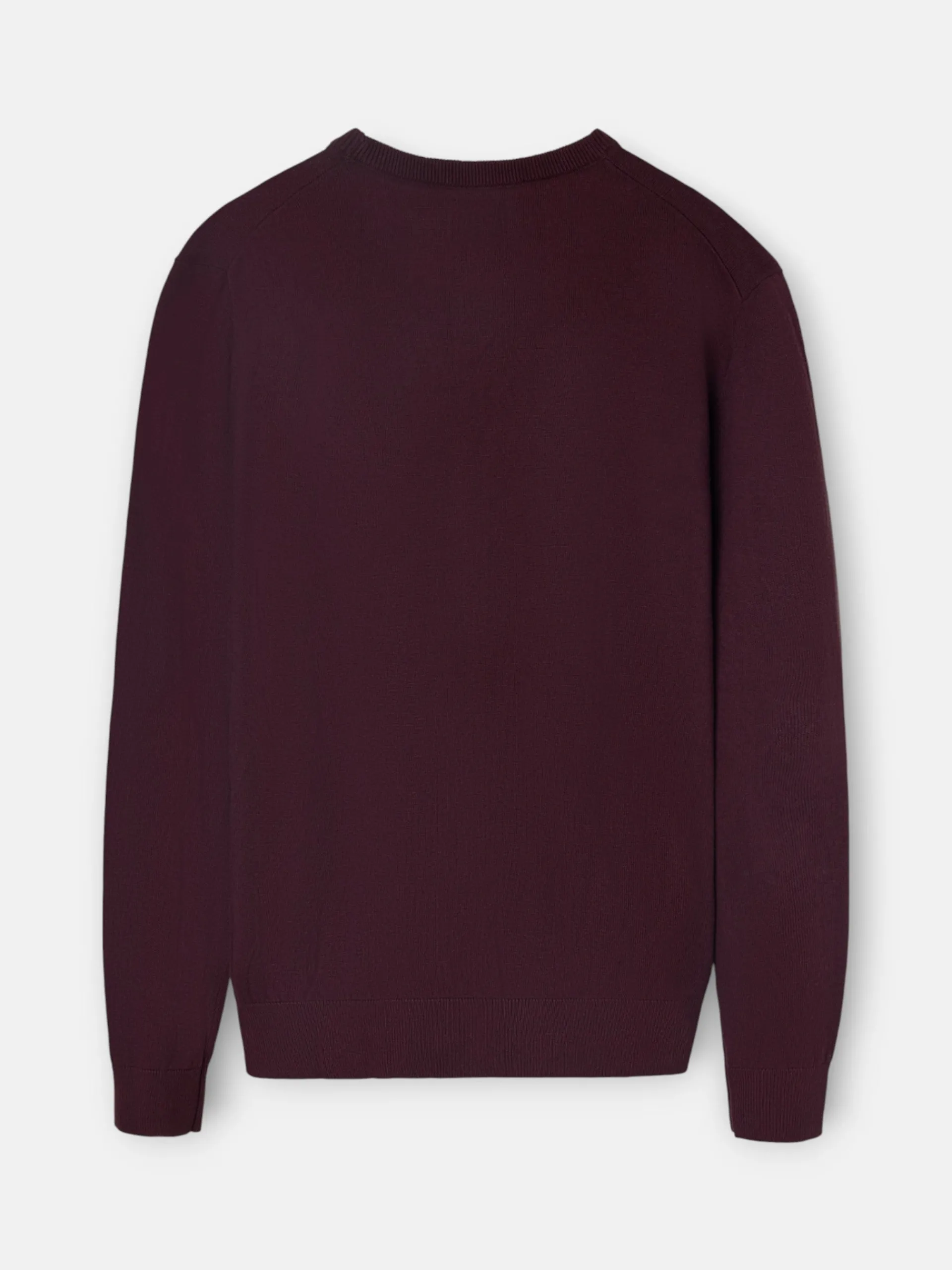 Silbon Smart Casual·Jerséis Y Cárdigan-Jersey classic cuello redondo oscuro Burdeos