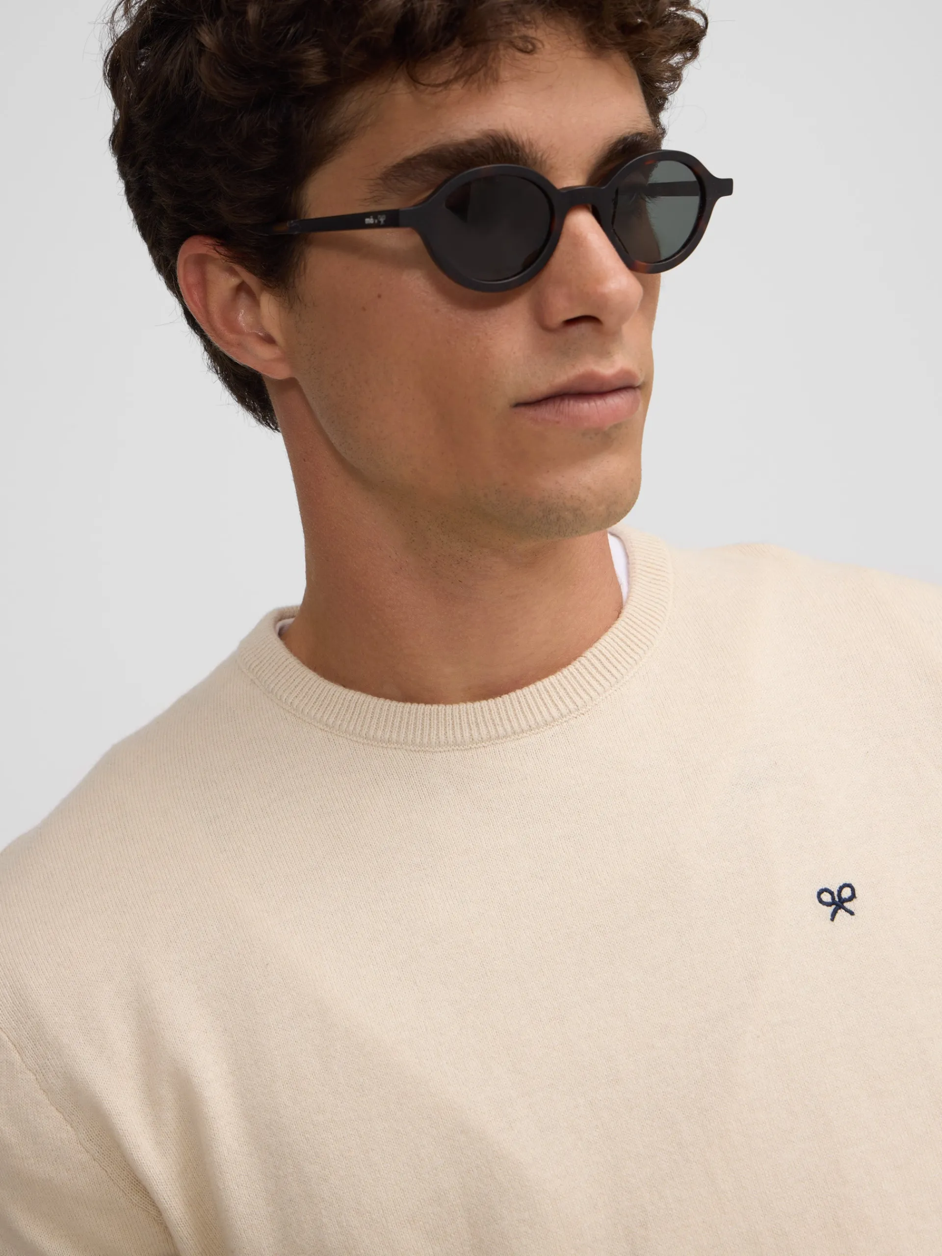 Silbon Smart Casual·Jerséis Y Cárdigan-Jersey classic cuello redondo beige claro Beige claro