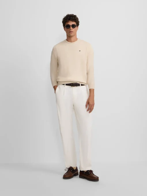 Silbon Smart Casual·Jerséis Y Cárdigan-Jersey classic cuello redondo beige claro Beige claro
