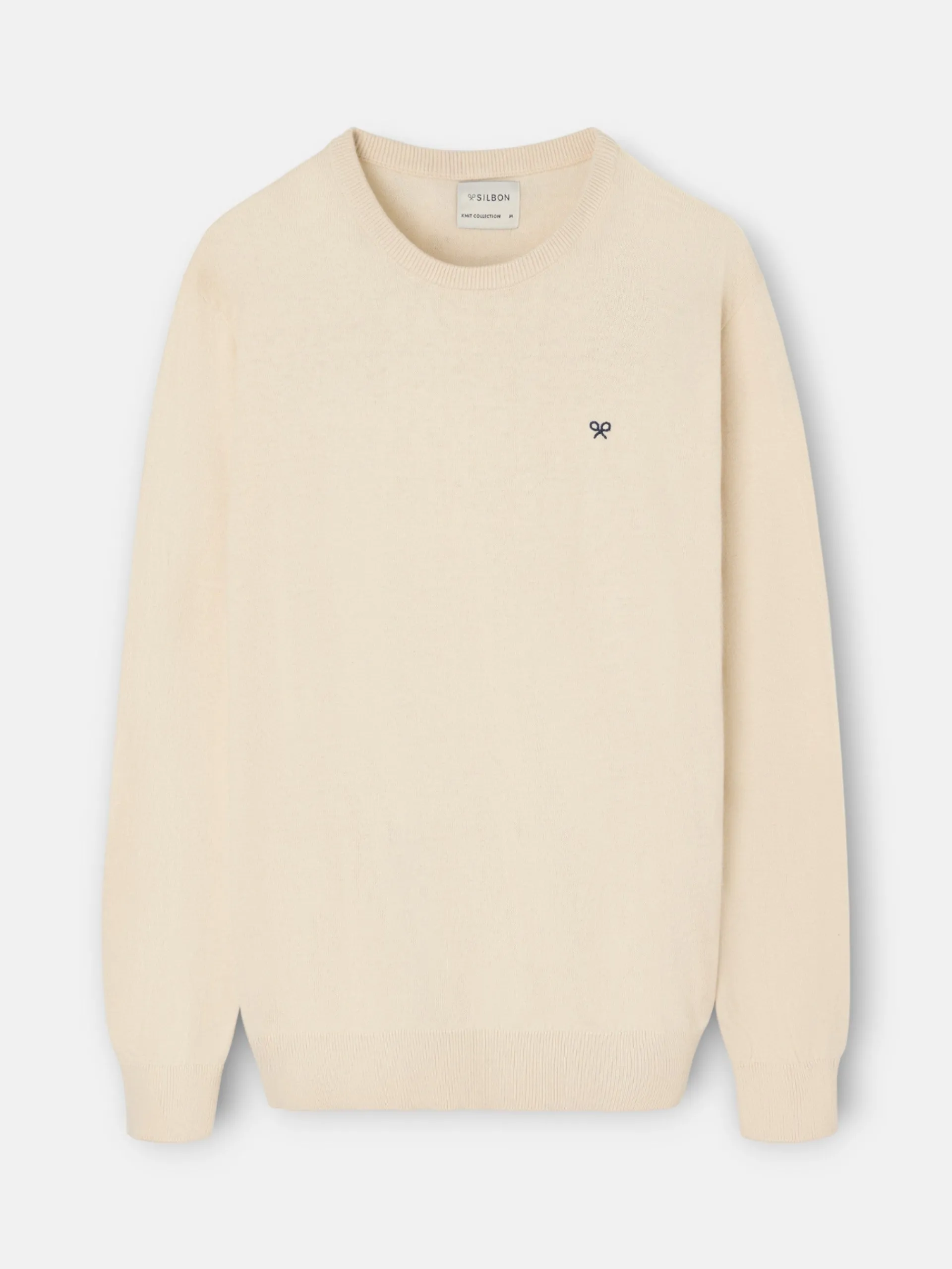 Silbon Smart Casual·Jerséis Y Cárdigan-Jersey classic cuello redondo beige claro Beige claro