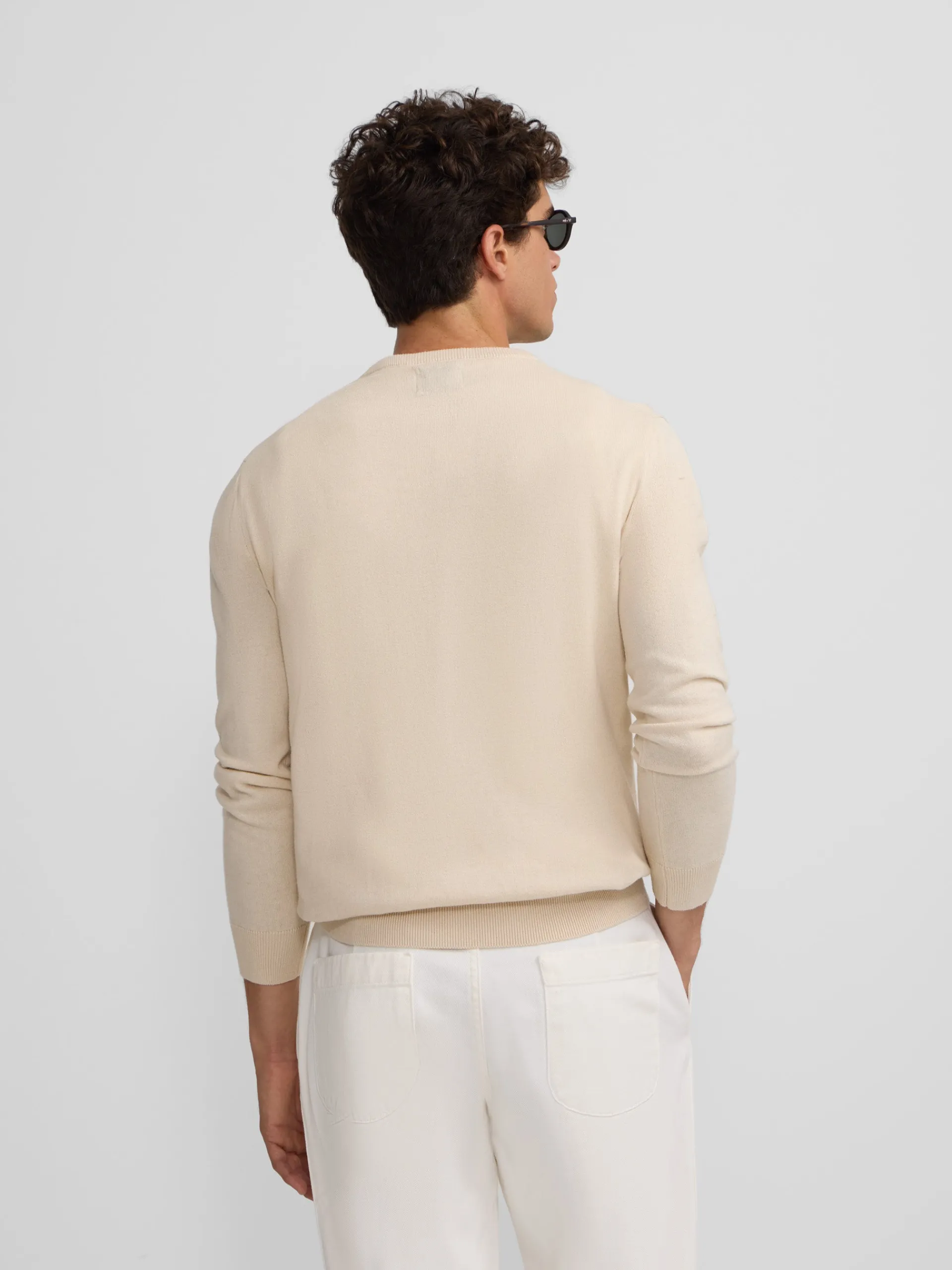 Silbon Smart Casual·Jerséis Y Cárdigan-Jersey classic cuello redondo beige claro Beige claro