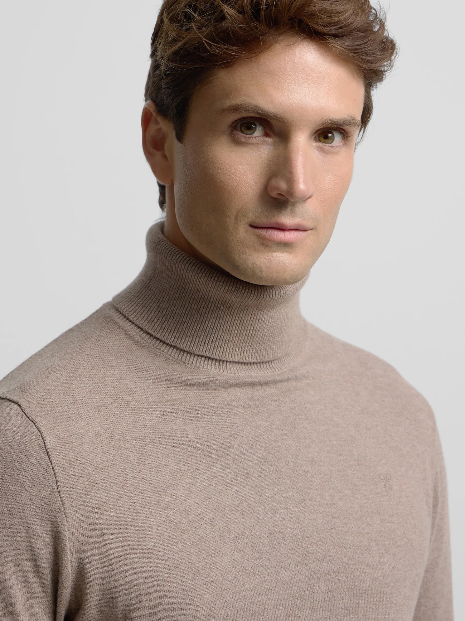 Silbon Smart Casual·Jerséis Y Cárdigan-Jersey classic cuello vuelto marron claro Marron claro