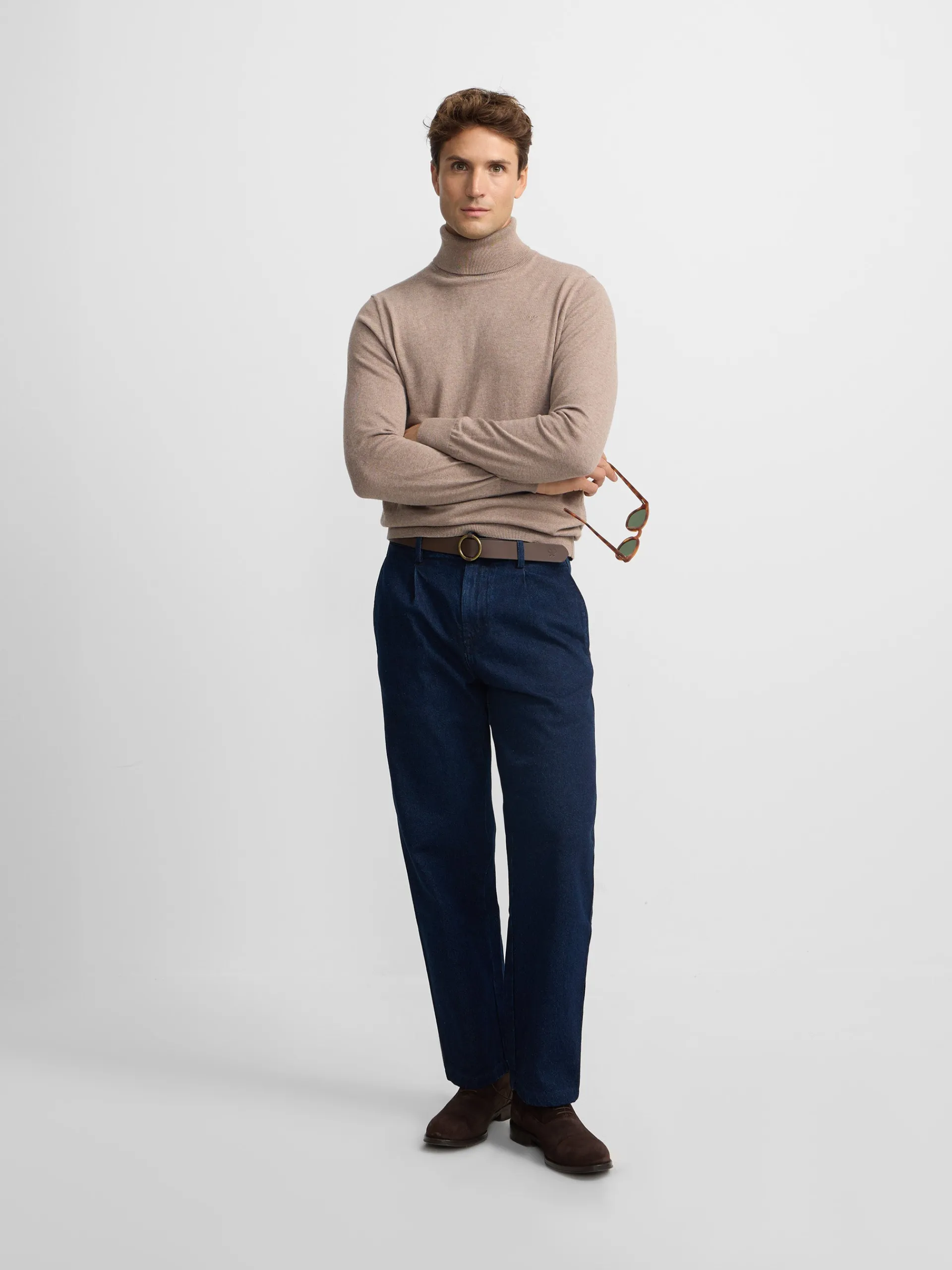 Silbon Smart Casual·Jerséis Y Cárdigan-Jersey classic cuello vuelto marron claro Marron claro