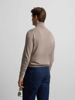 Silbon Smart Casual·Jerséis Y Cárdigan-Jersey classic cuello vuelto marron claro Marron claro