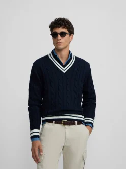 Silbon Smart Casual·Jerséis Y Cárdigan-Jersey college azul marino Azul marino