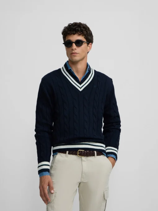 Silbon Smart Casual·Jerséis Y Cárdigan-Jersey college azul marino Azul marino