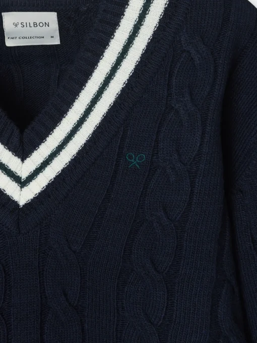 Silbon Smart Casual·Jerséis Y Cárdigan-Jersey college azul marino Azul marino