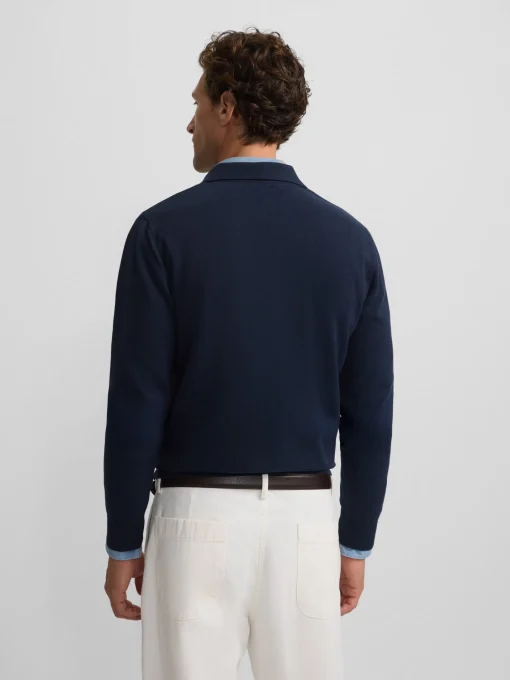 Silbon Smart Casual·Jerséis Y Cárdigan-Jersey cuello polo azul marino Azul marino