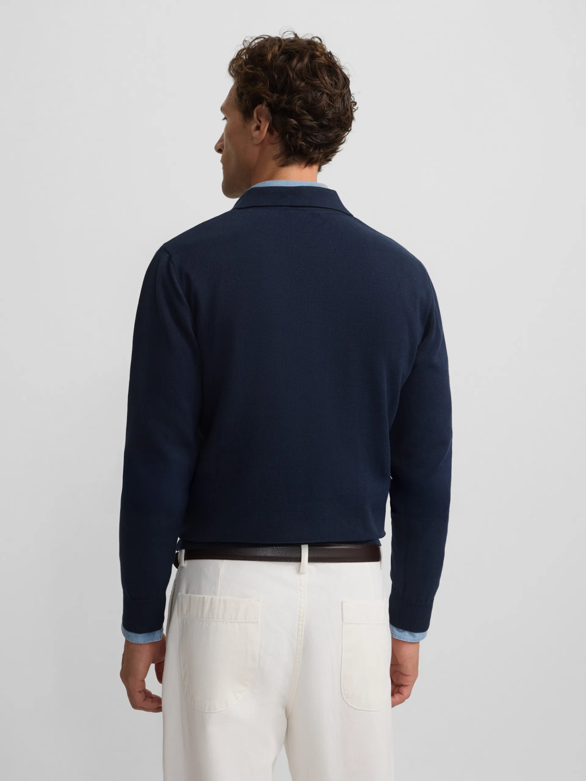 Silbon Smart Casual·Jerséis Y Cárdigan-Jersey cuello polo azul marino Azul marino