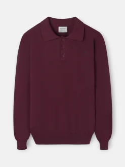 Silbon Smart Casual·Jerséis Y Cárdigan-Jersey cuello polo Burdeos
