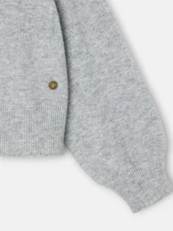 Silbon Punto-Jersey cuello polo Gris