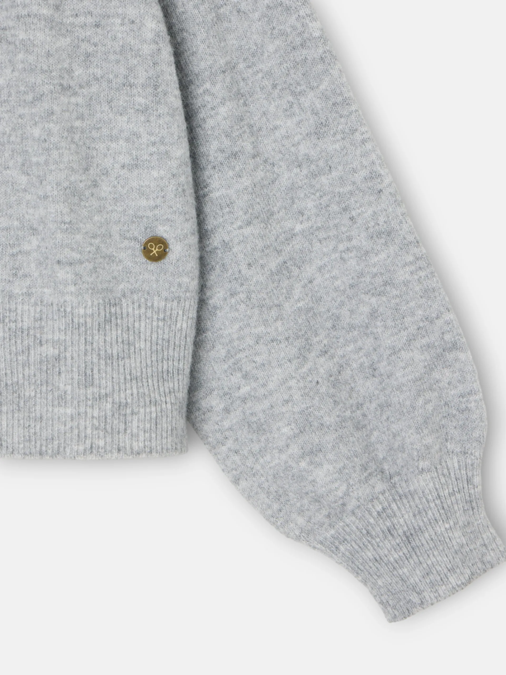 Silbon Punto-Jersey cuello polo Gris