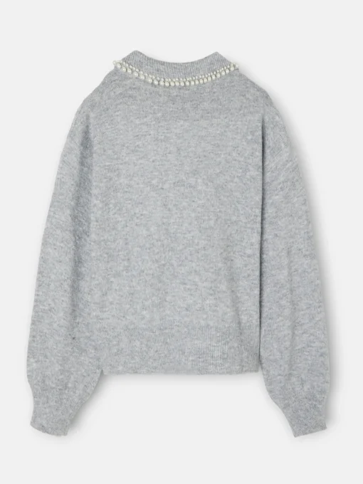 Silbon Punto-Jersey cuello polo Gris