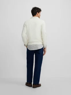 Silbon Smart Casual·Jerséis Y Cárdigan-Jersey cuello polo minilogo Beige