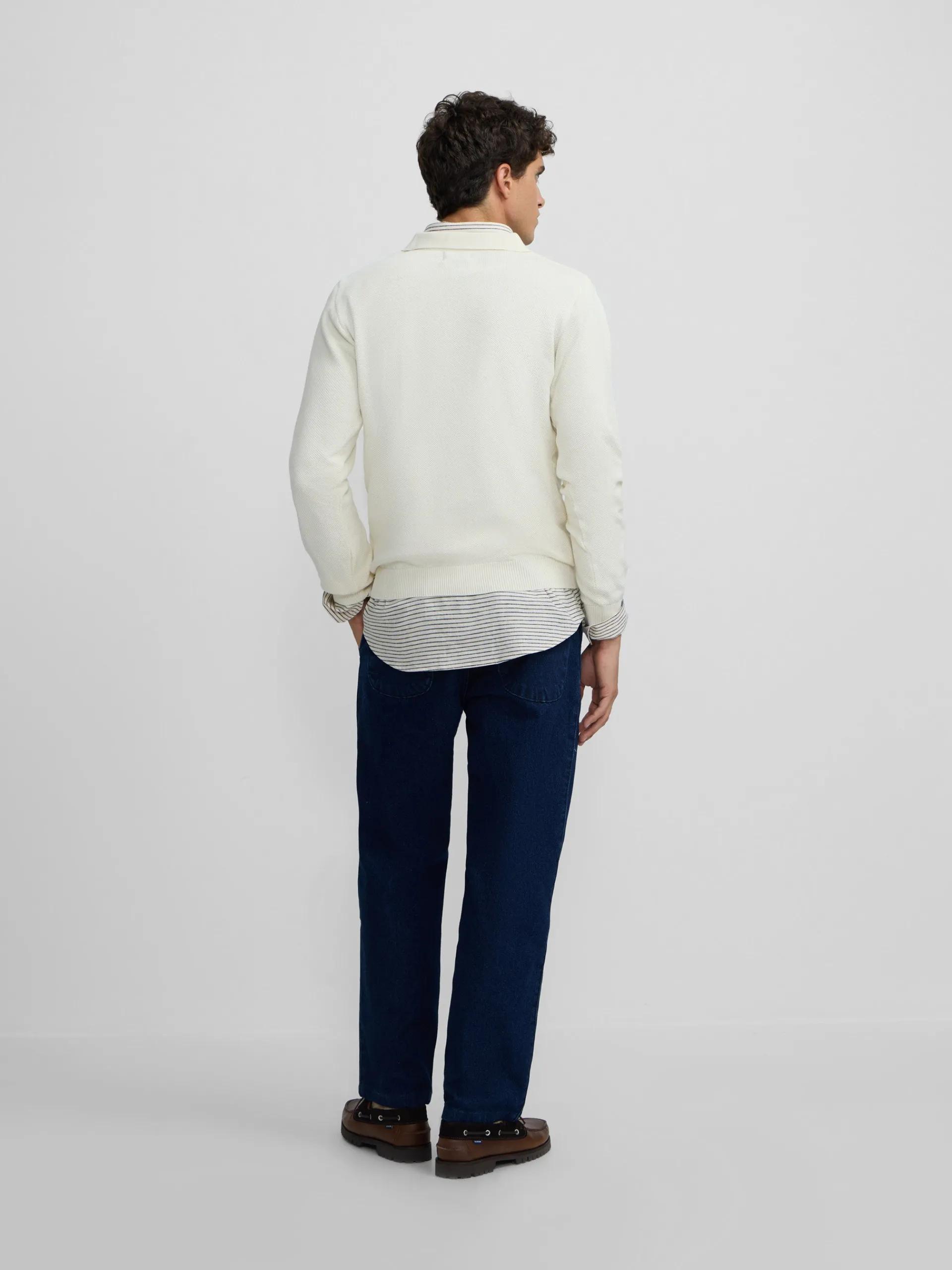 Silbon Smart Casual·Jerséis Y Cárdigan-Jersey cuello polo minilogo Beige