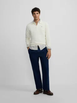 Silbon Smart Casual·Jerséis Y Cárdigan-Jersey cuello polo minilogo Beige