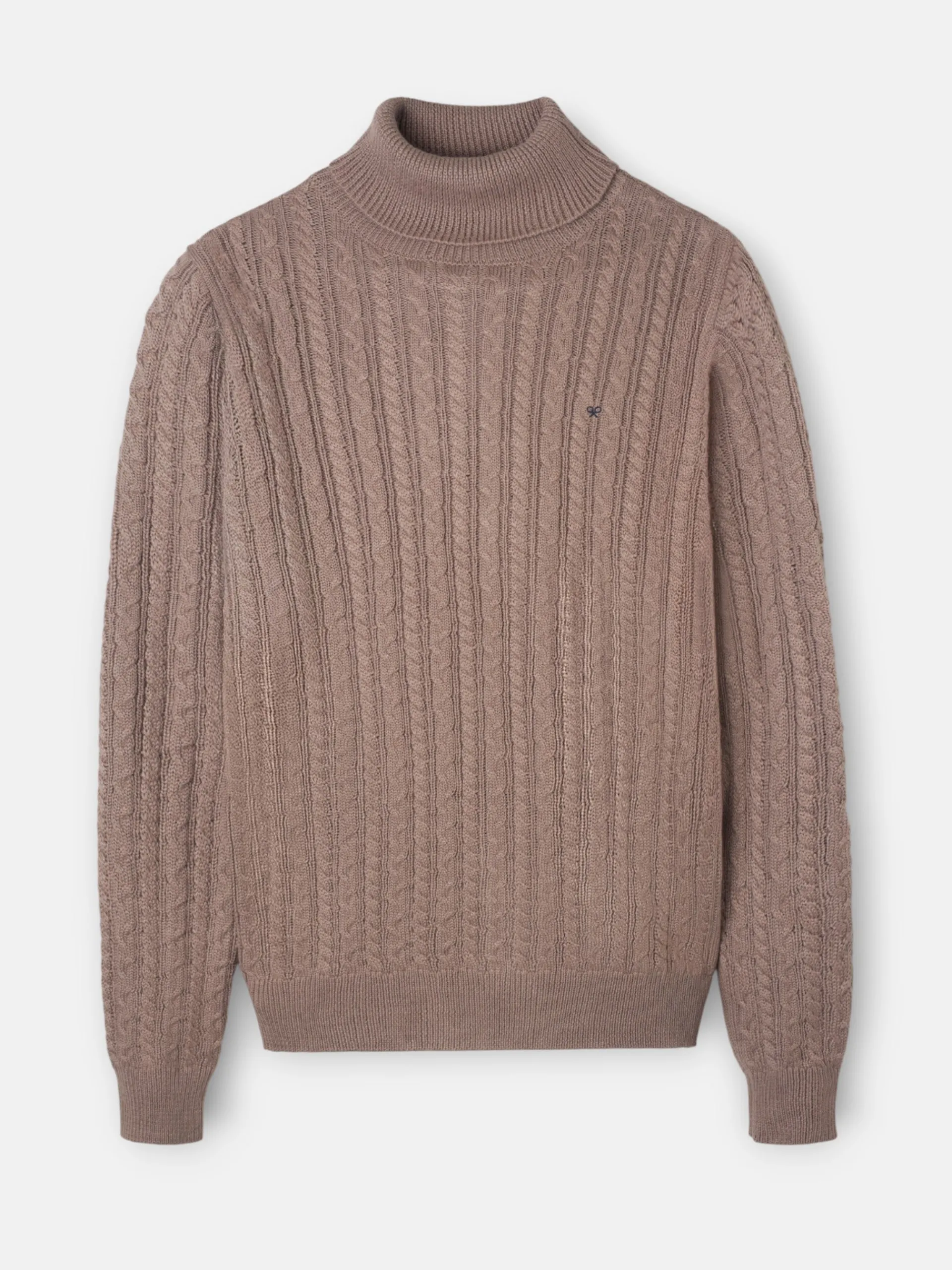 Silbon Smart Casual·Jerséis Y Cárdigan-Jersey cuello vuelto de ochos marron claro Marron claro