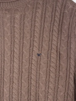 Silbon Smart Casual·Jerséis Y Cárdigan-Jersey cuello vuelto de ochos marron claro Marron claro
