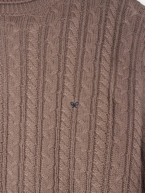 Silbon Smart Casual·Jerséis Y Cárdigan-Jersey cuello vuelto de ochos marron claro Marron claro
