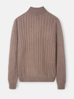 Silbon Smart Casual·Jerséis Y Cárdigan-Jersey cuello vuelto de ochos marron claro Marron claro