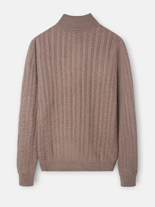 Silbon Smart Casual·Jerséis Y Cárdigan-Jersey cuello vuelto de ochos marron claro Marron claro