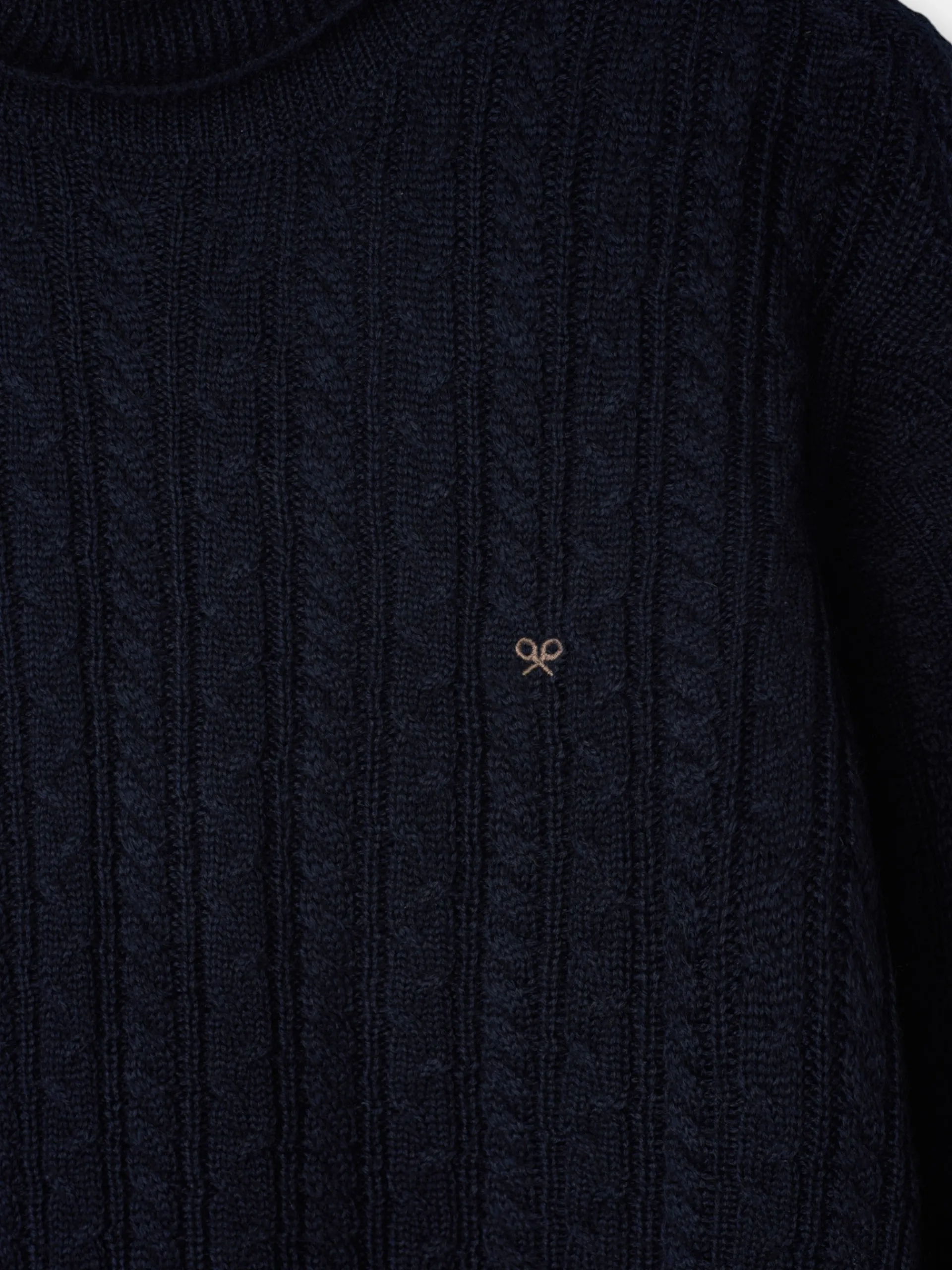 Silbon Smart Casual·Jerséis Y Cárdigan-Jersey cuello vuelto de ochos azul marino Azul marino