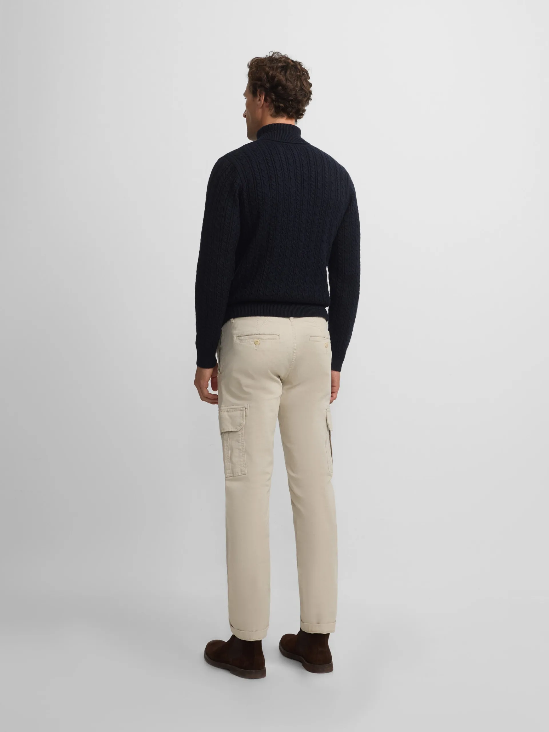 Silbon Smart Casual·Jerséis Y Cárdigan-Jersey cuello vuelto de ochos azul marino Azul marino